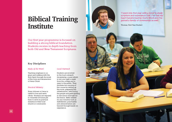 Charis Bible College Prospectus Internal Layout